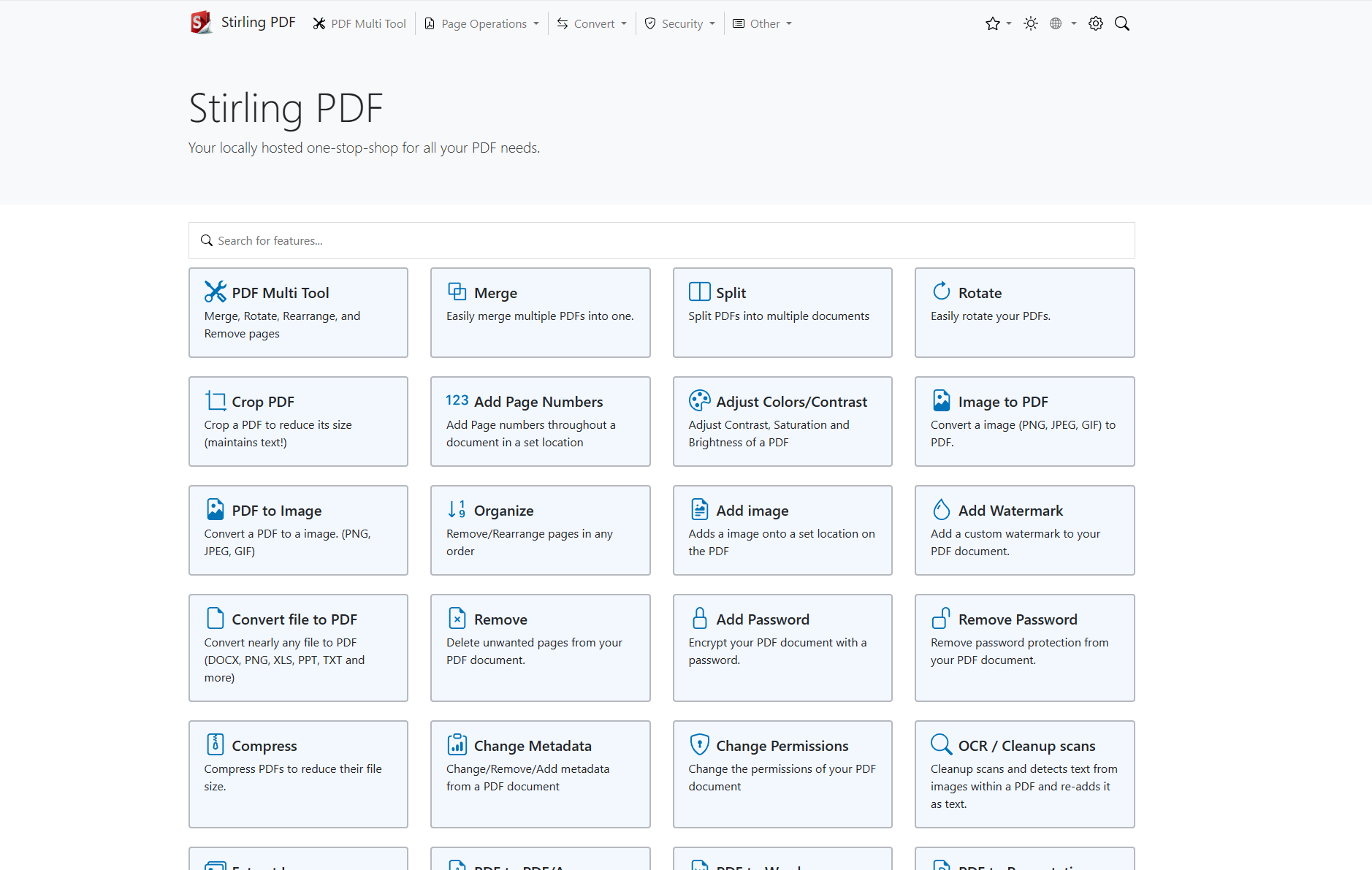stirlingPDF-home