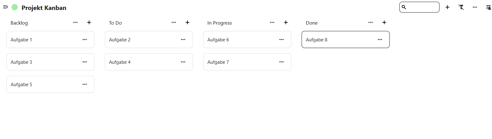 Nextcloud Deck Projekt Kanban